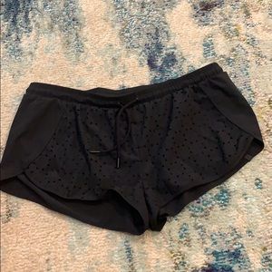 Fabletics Black Laser Cut shorts - gently used !